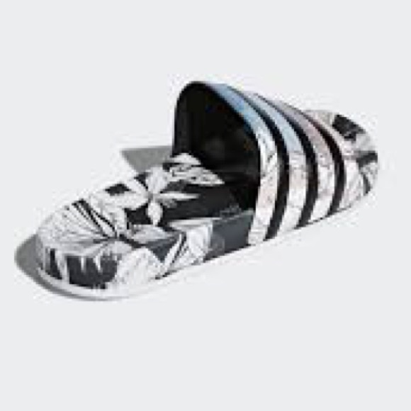 adidas floral flip flops